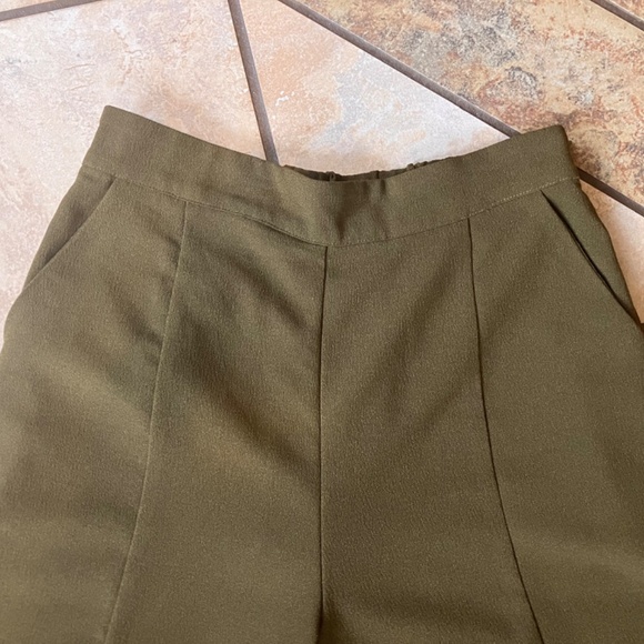 Free Press Olive Green Wide Leg Pants (Culotte Pants) - Picture 4 of 4